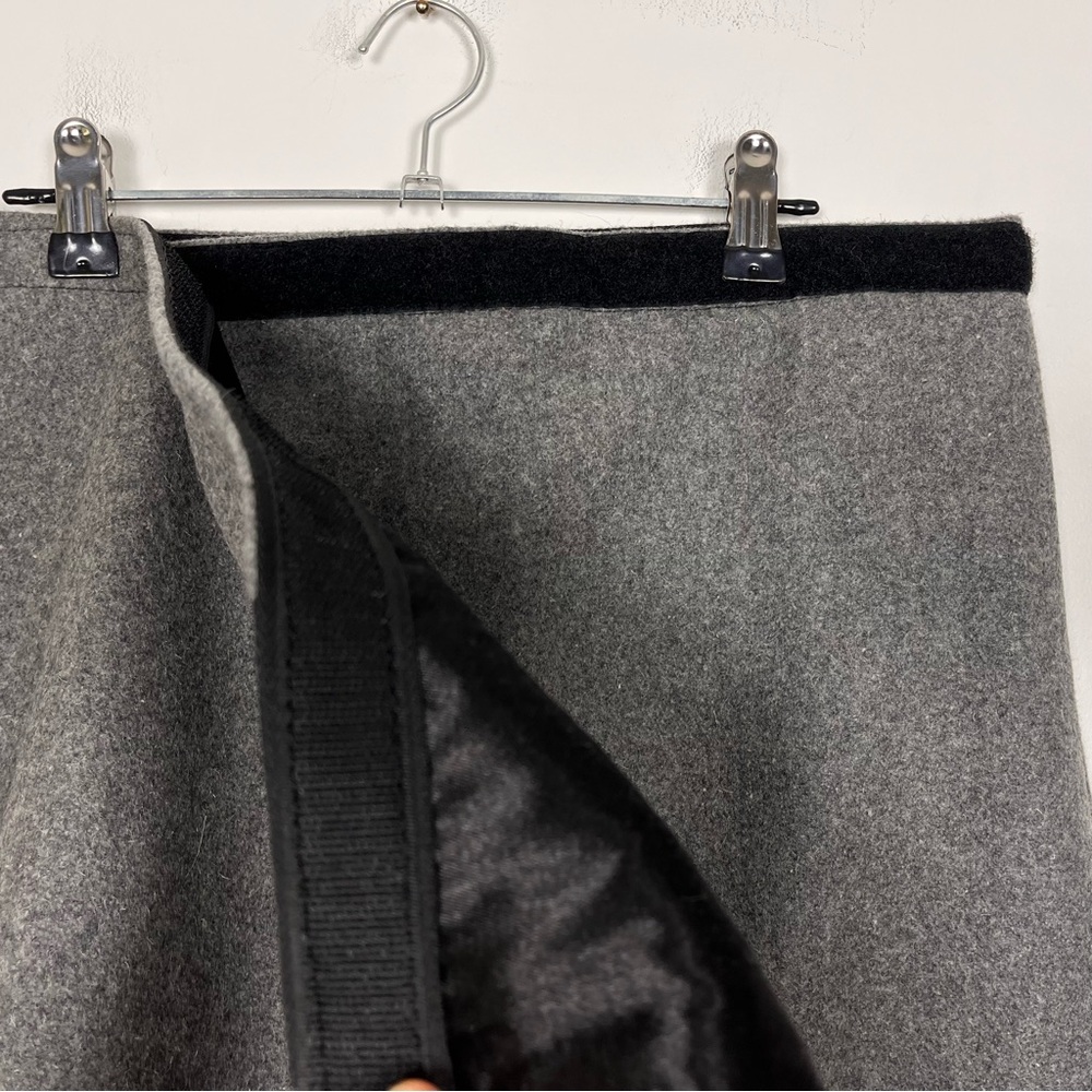 Uksi Grey A-Line Wrap Wool Winter Skirt Size Medium - Picture 6 of 13